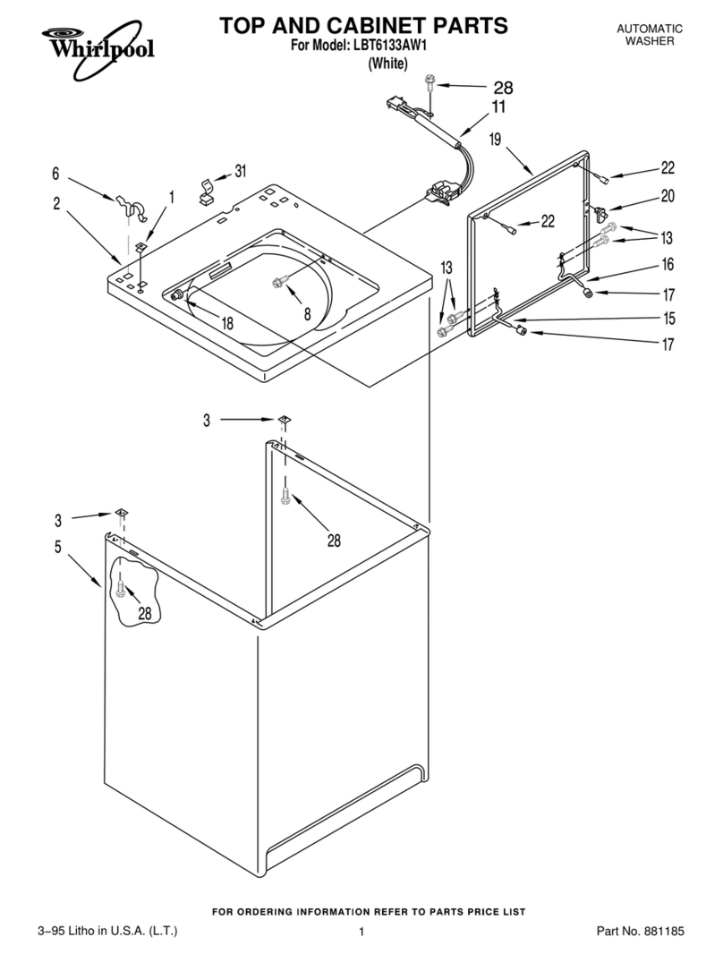 Whirlpool LBT6133AW1 parts list