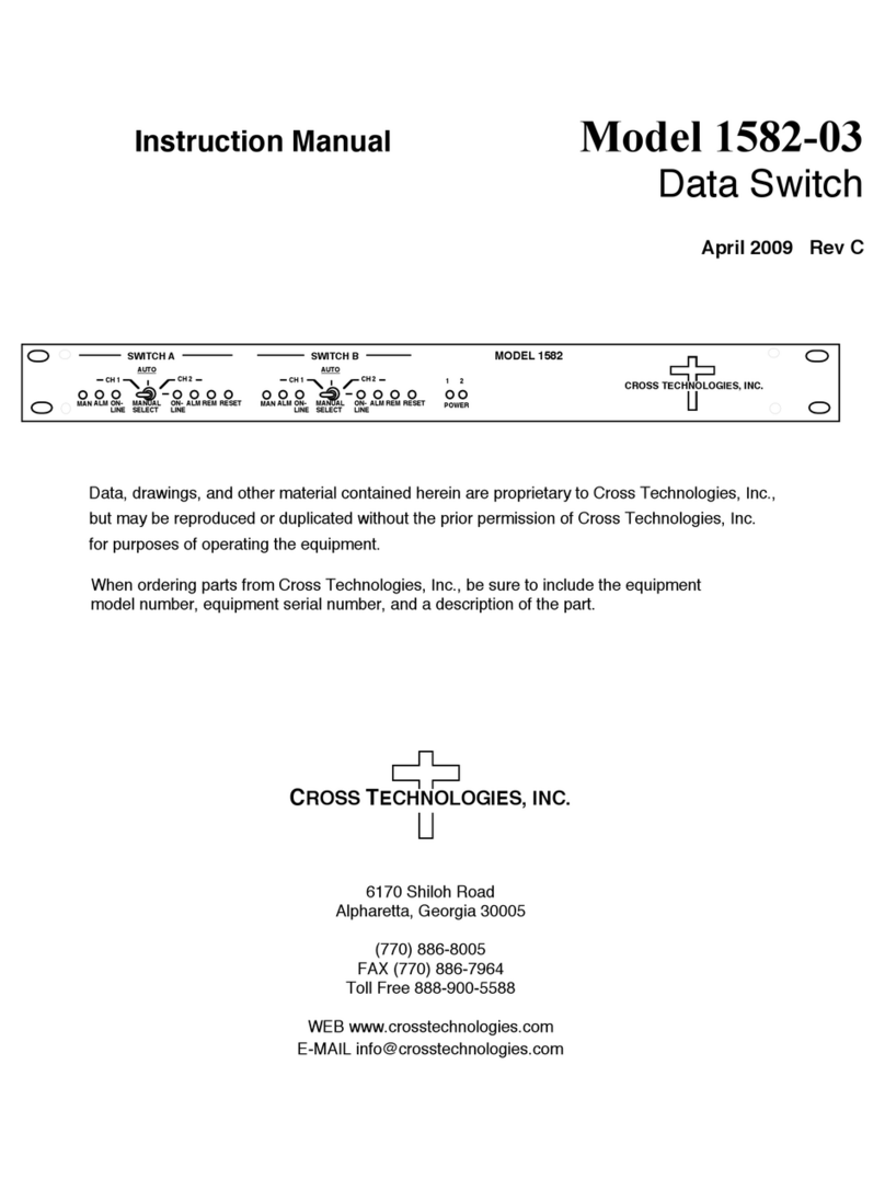 Cross Technologies 1582-03 instruction manual