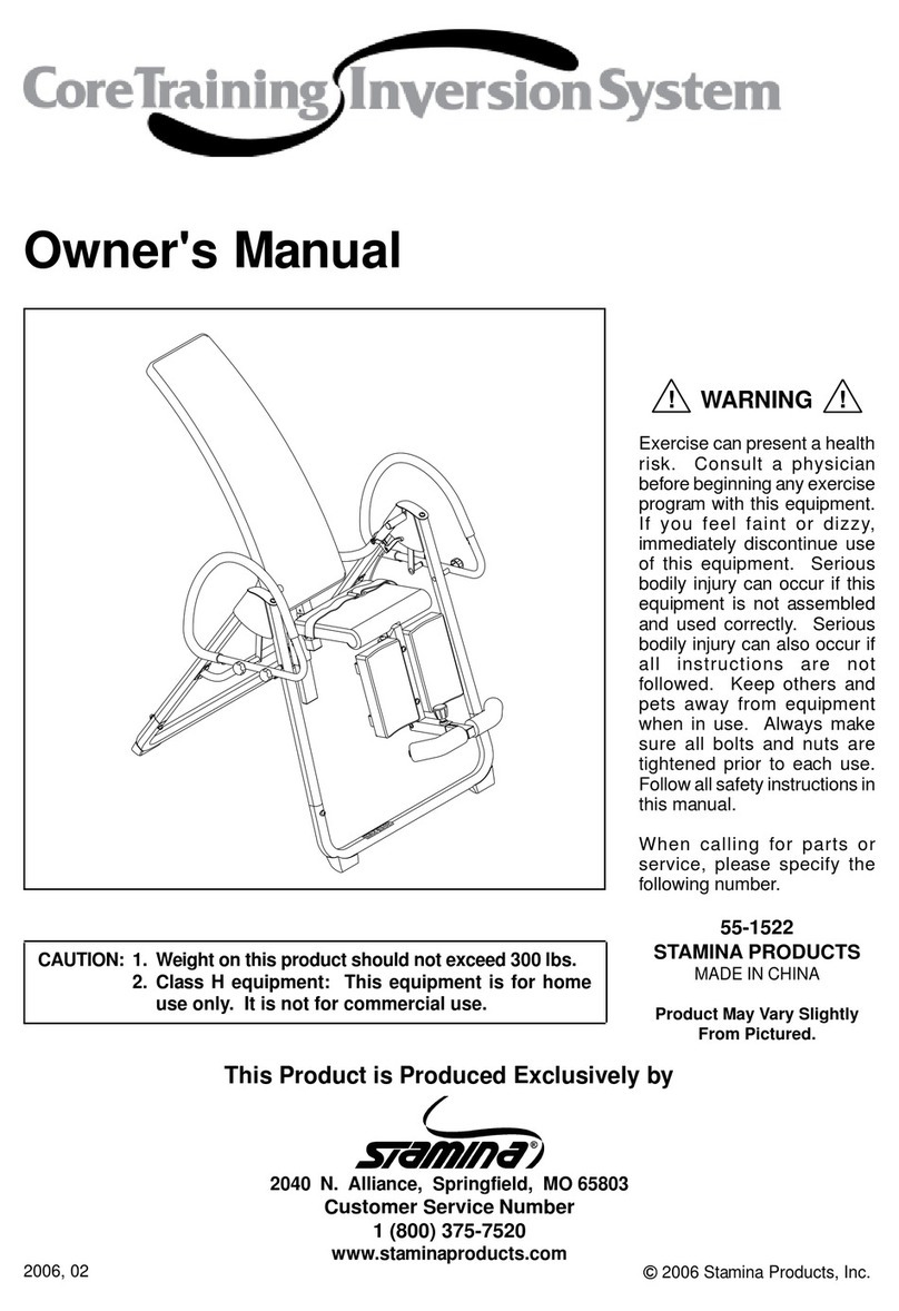 Stamina CoreTraining Inversion System User manual