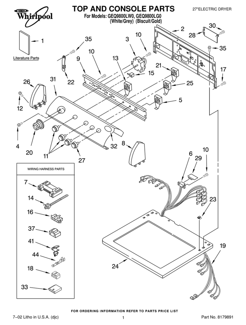 Whirlpool GEQ9800LW0 parts list