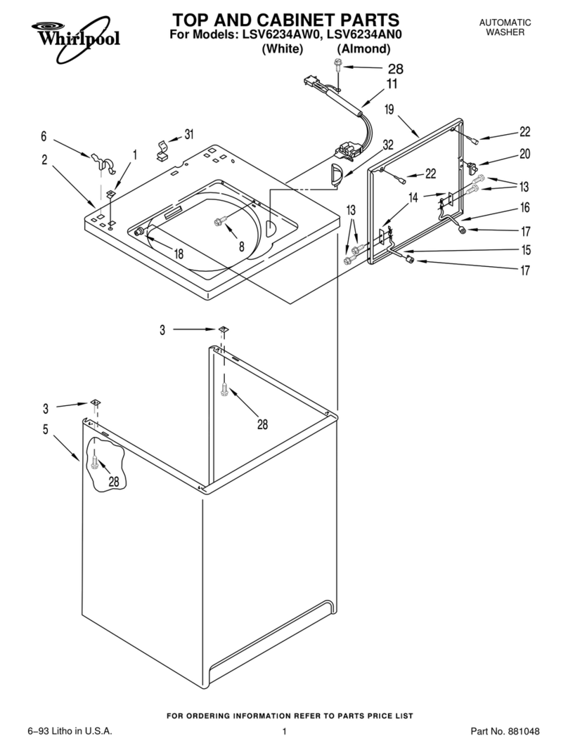 Whirlpool LSV6234AW0 parts list