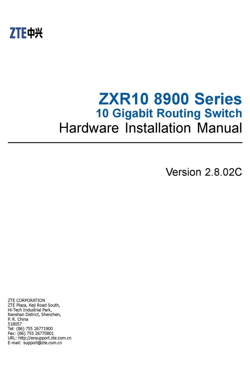 Zte ZXR10 8900 Series Hardware installation manual