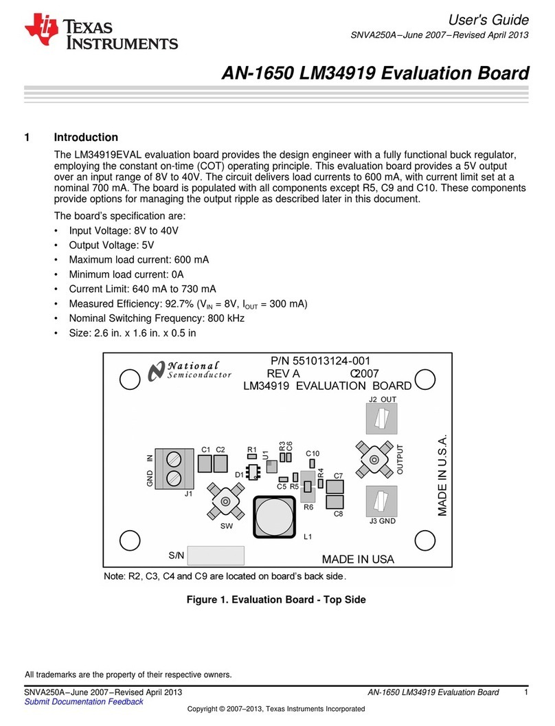 Texas Instruments AN-1650 LM34919 User manual