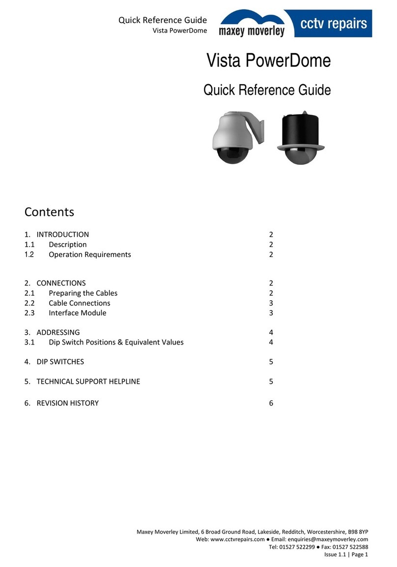 Maxey Moverley Vista PowerDome User manual