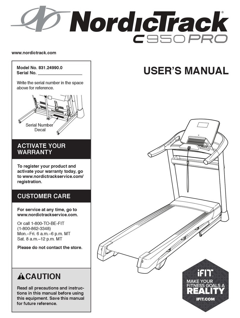 NordicTrack 831.24990.0 User manual