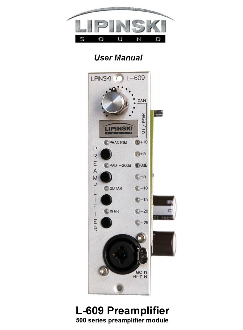 Lipinski Sound L-609 user manual
