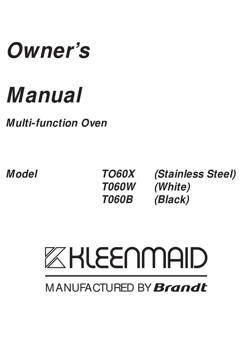 Kleenmaid TO60X User manual