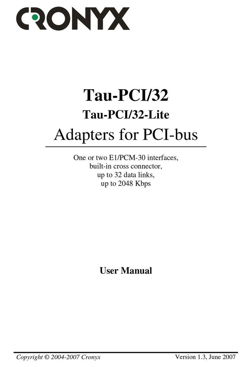 Cronyx Tau-PCI/32 user manual