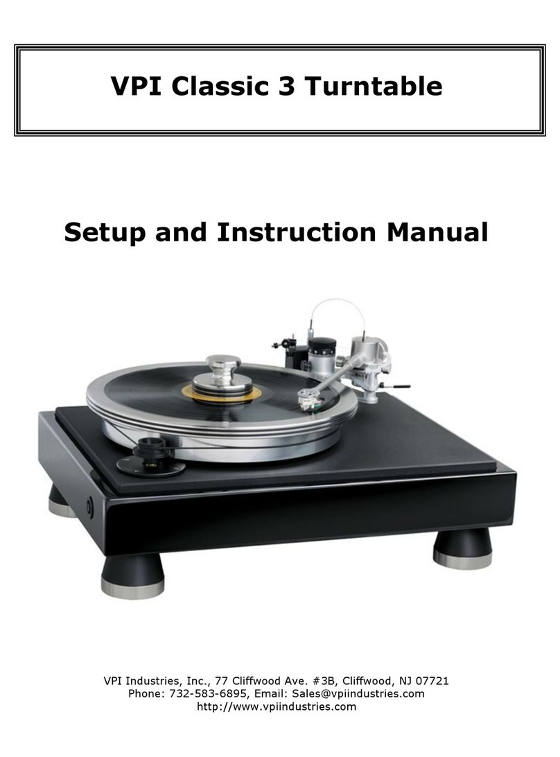 VPI Classic 3 Manual