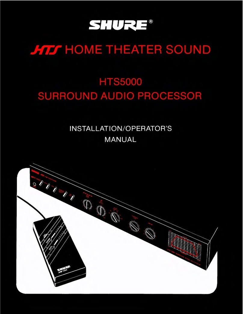 Shure HTS5000 Installation & operator's manual