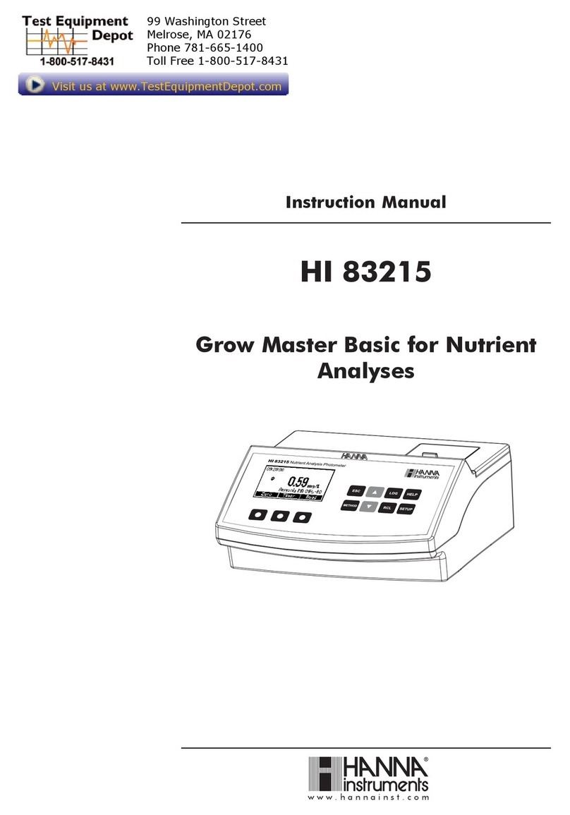 Hanna Instruments HI 83215 instruction manual Hanna Instruments HI 83215 instruction manual