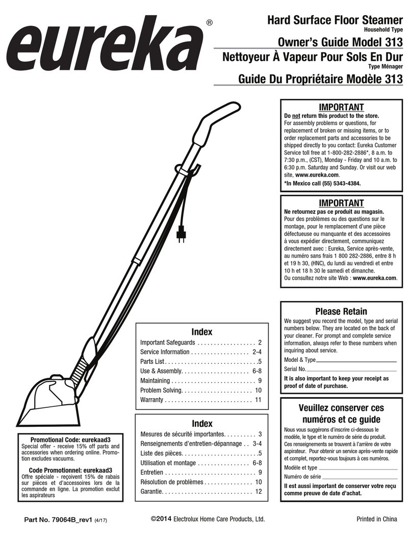 Eureka 313 owner's guide