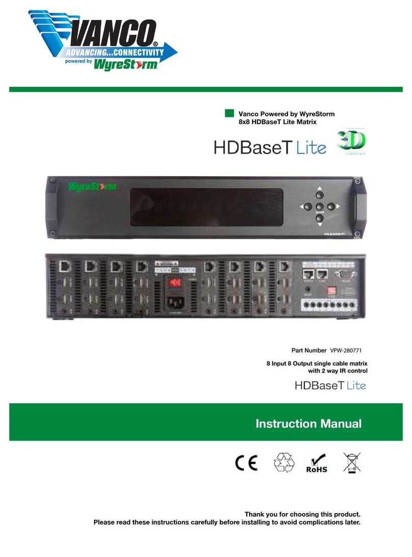 Vanco HDBaseT Lite User manual
