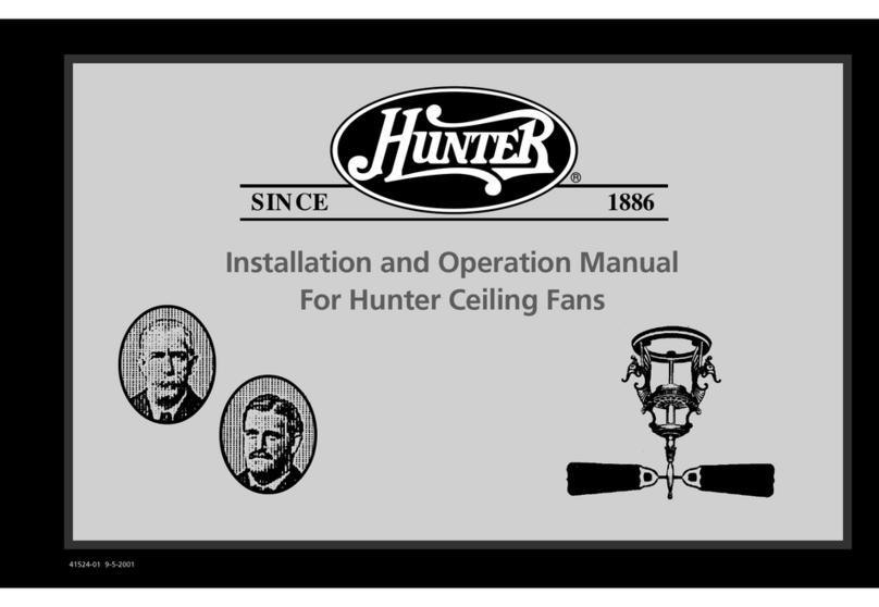 Hunter Hunter Ceiling fans User manual