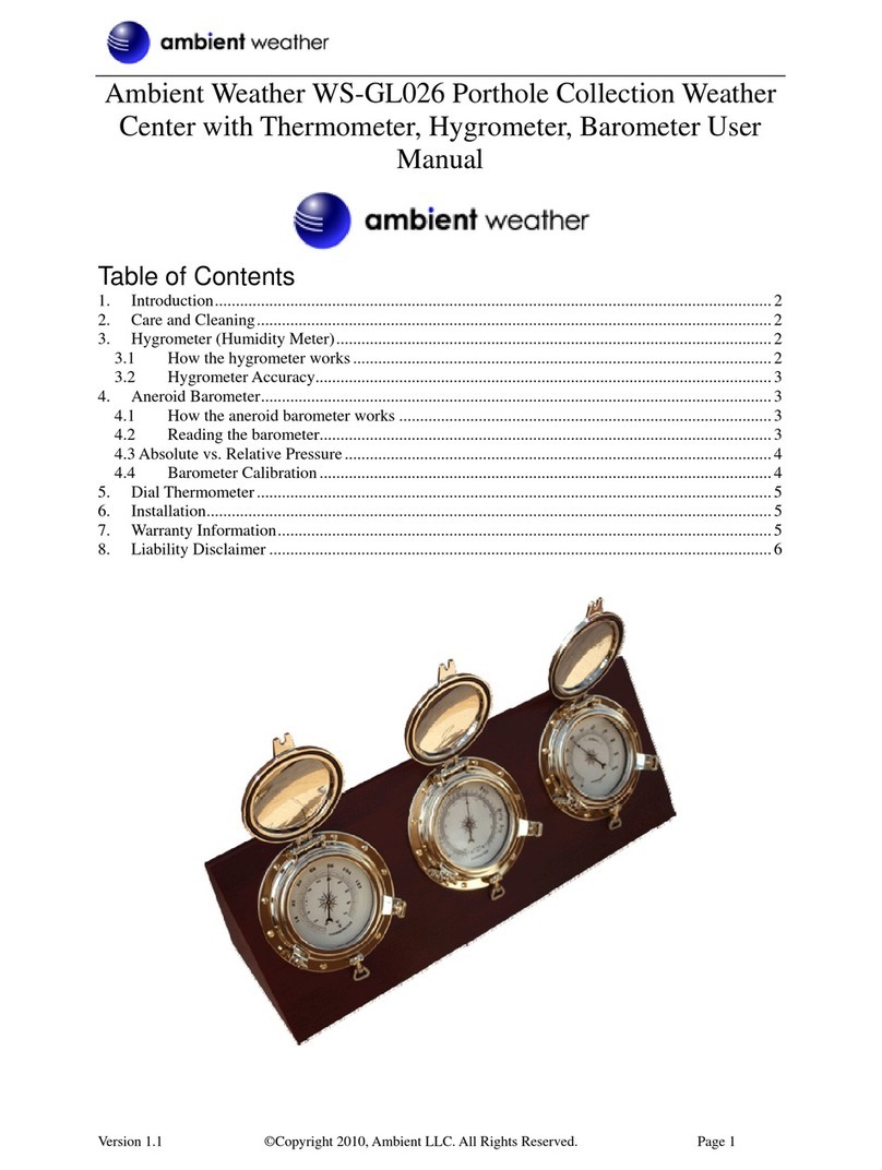 Ambient Weather WS-GL026 User manual