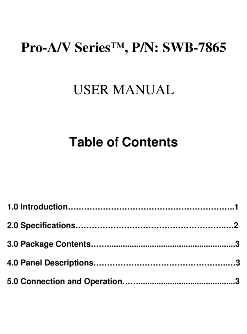Cables Unlimited Pro-A/V SWB-7865 user manual