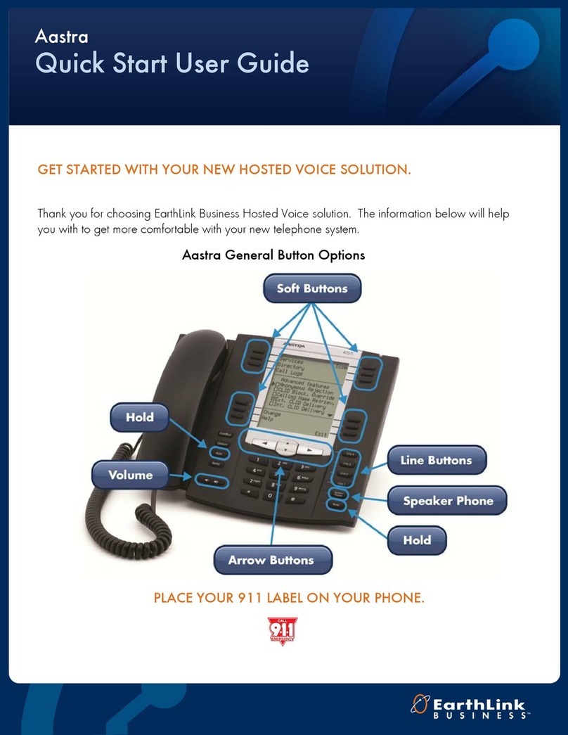 EarthLink Aastra Quick start user guide