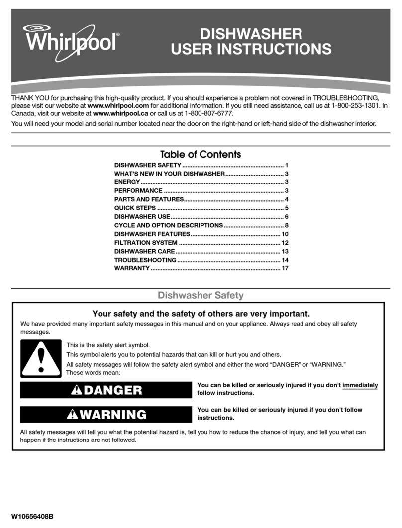 Whirlpool DISHWASHER User manual