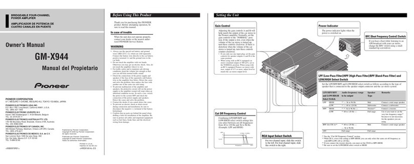 Pioneer GM-X944 owner's manual
