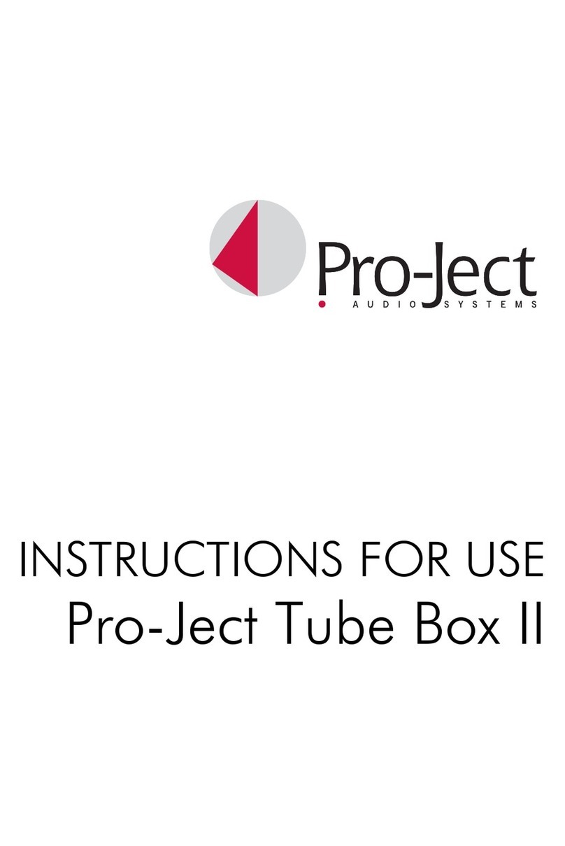 Pro-Ject Audio Systems Tube Box II User manual