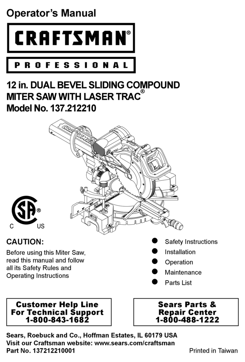 Craftsman Professional 137.212210 User manual