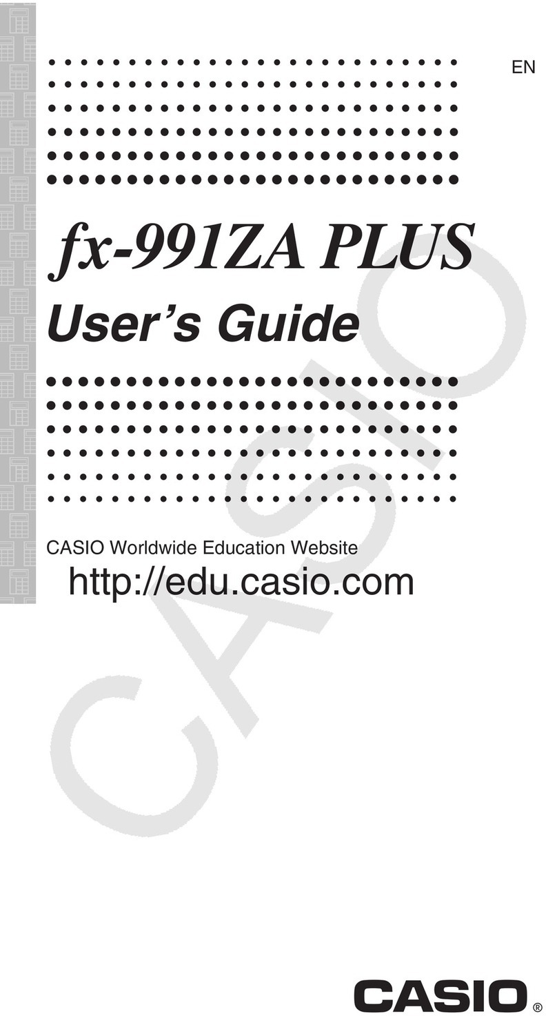 Casio fx-991ZA Plus User manual