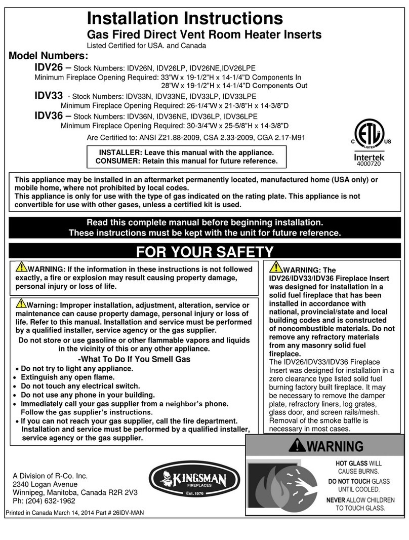 Kingsman Marquis IDV26 installation instructions