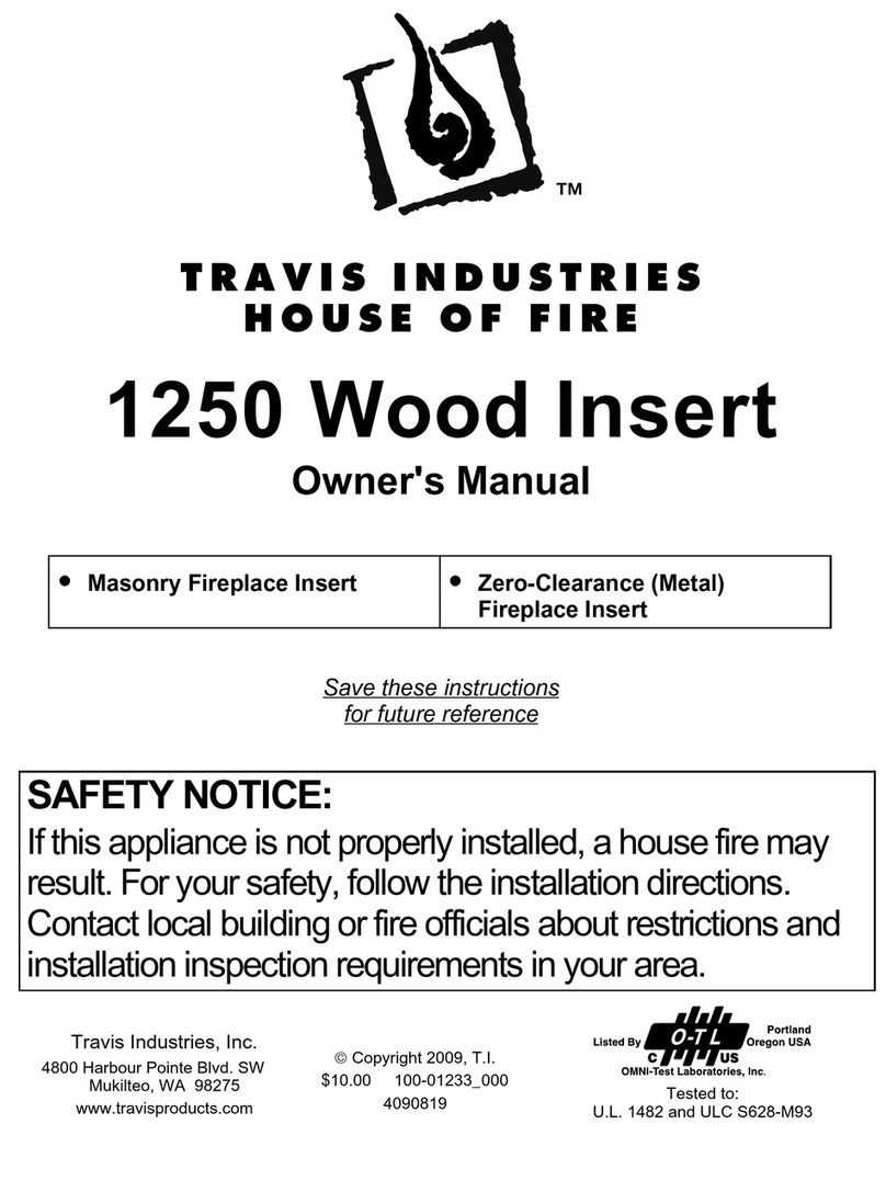 Travis Industries 1250 Insert User manual
