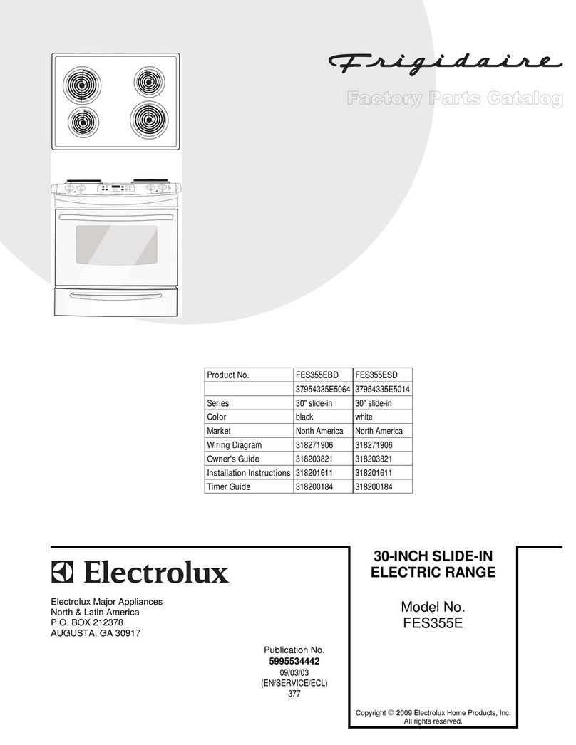 Electrolux Frigidaire FES355E Instruction Manual