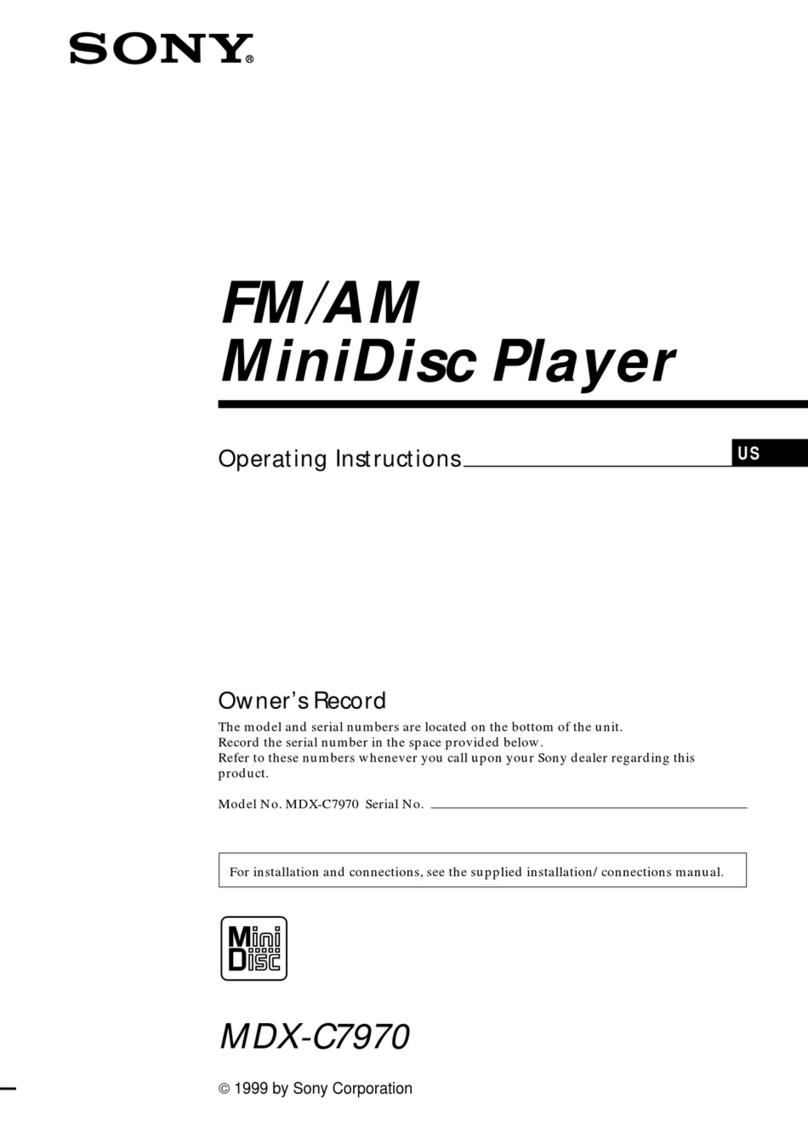 Sony MDX-C7970 operating instructions