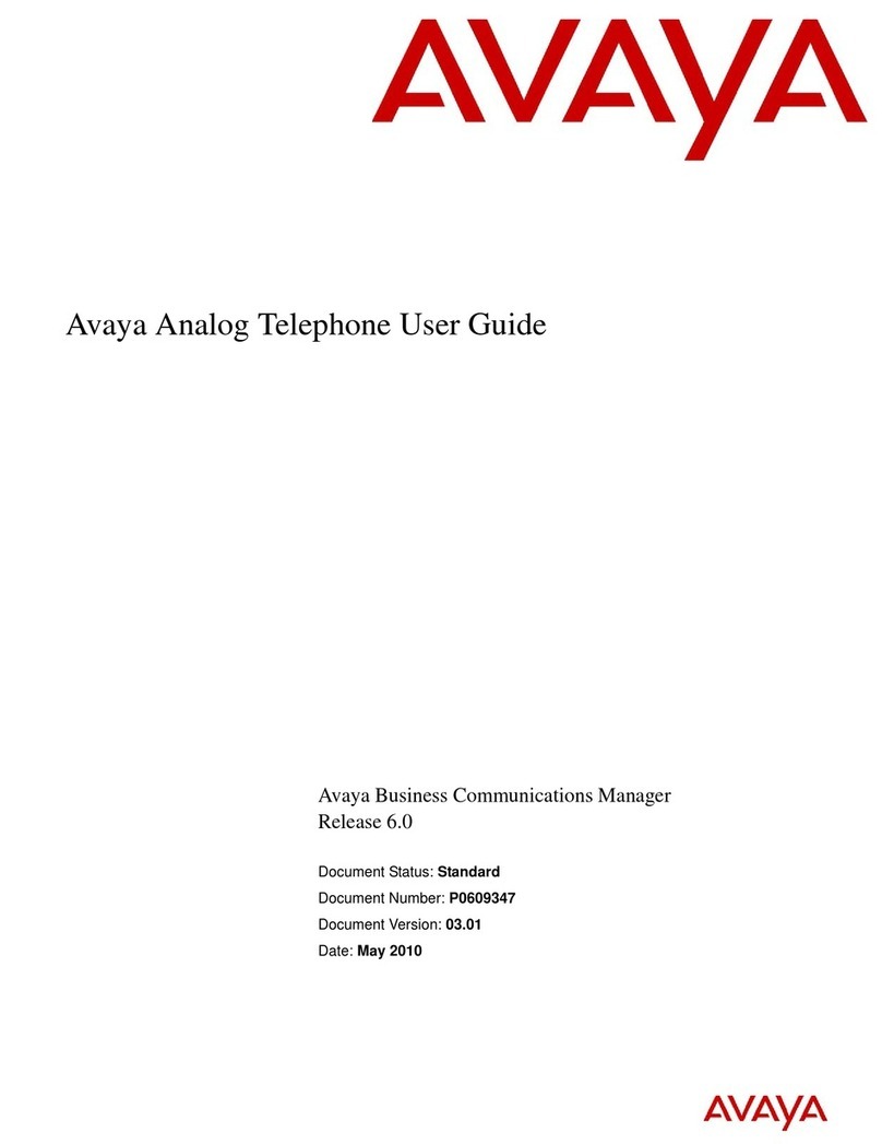 Avaya Analog Telephone User manual