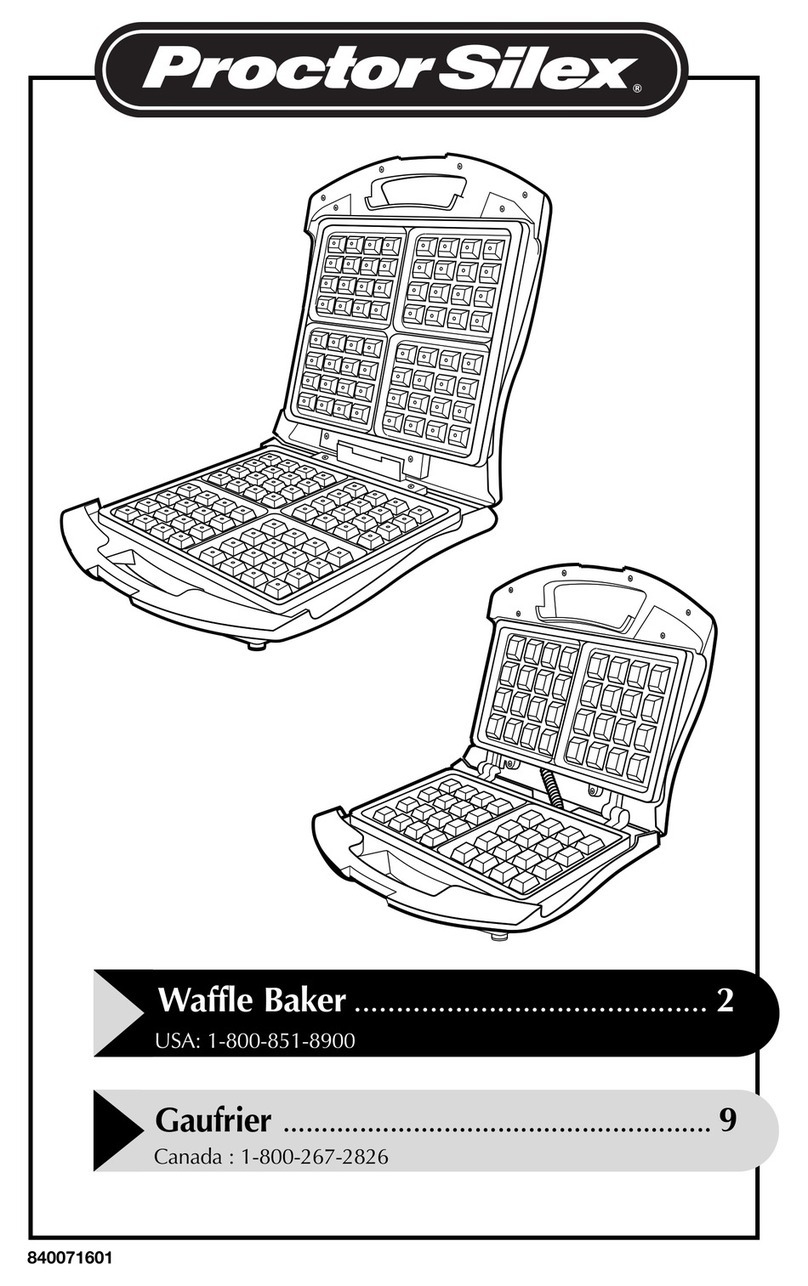 Proctor-Silex Waffle Baker User manual