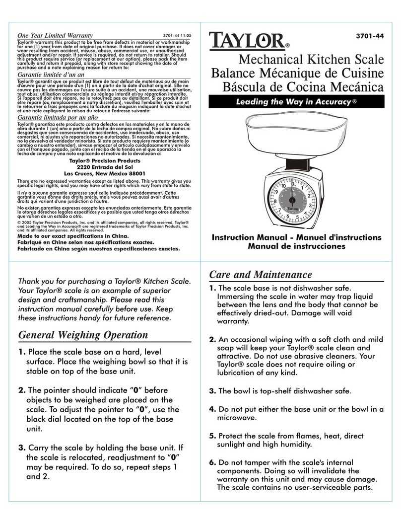 Taylor 3701-44 instruction manual