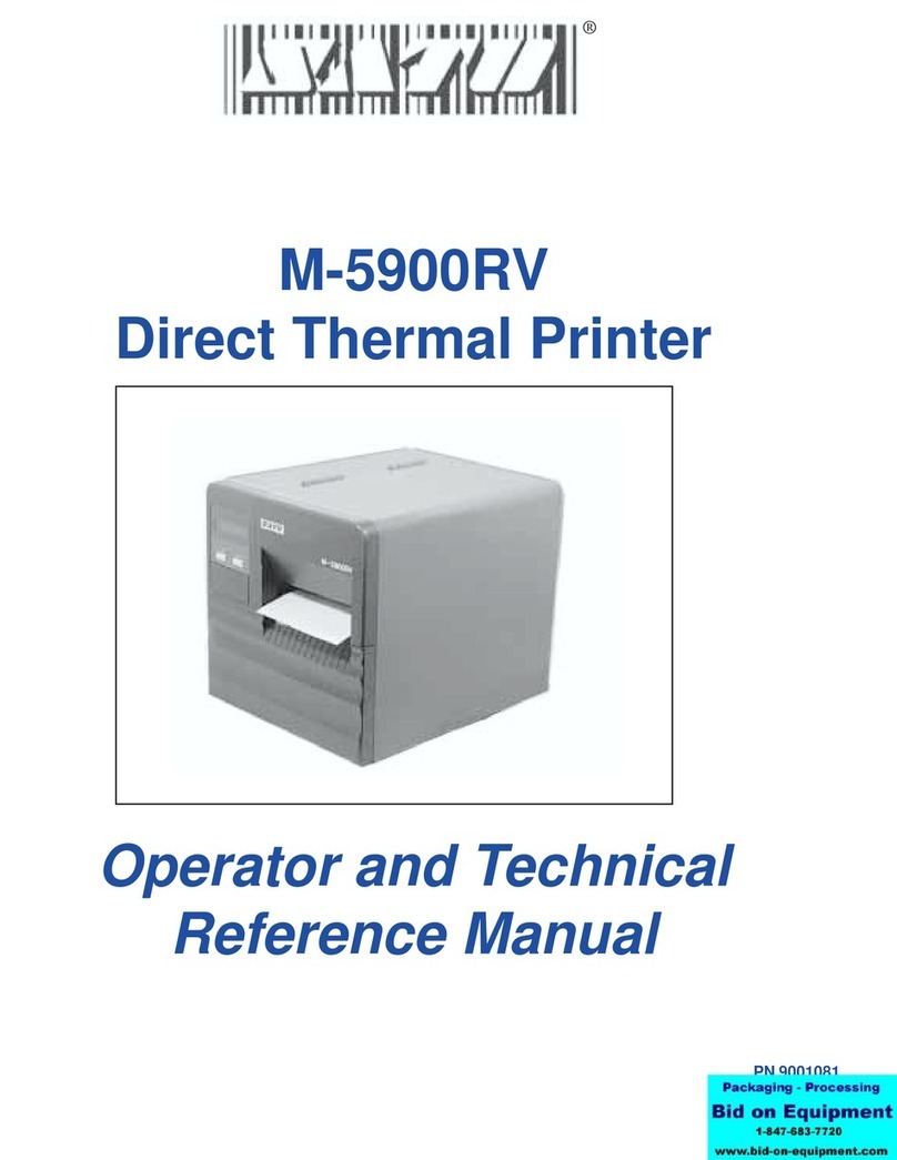SATO M-5900RV Use and care manual