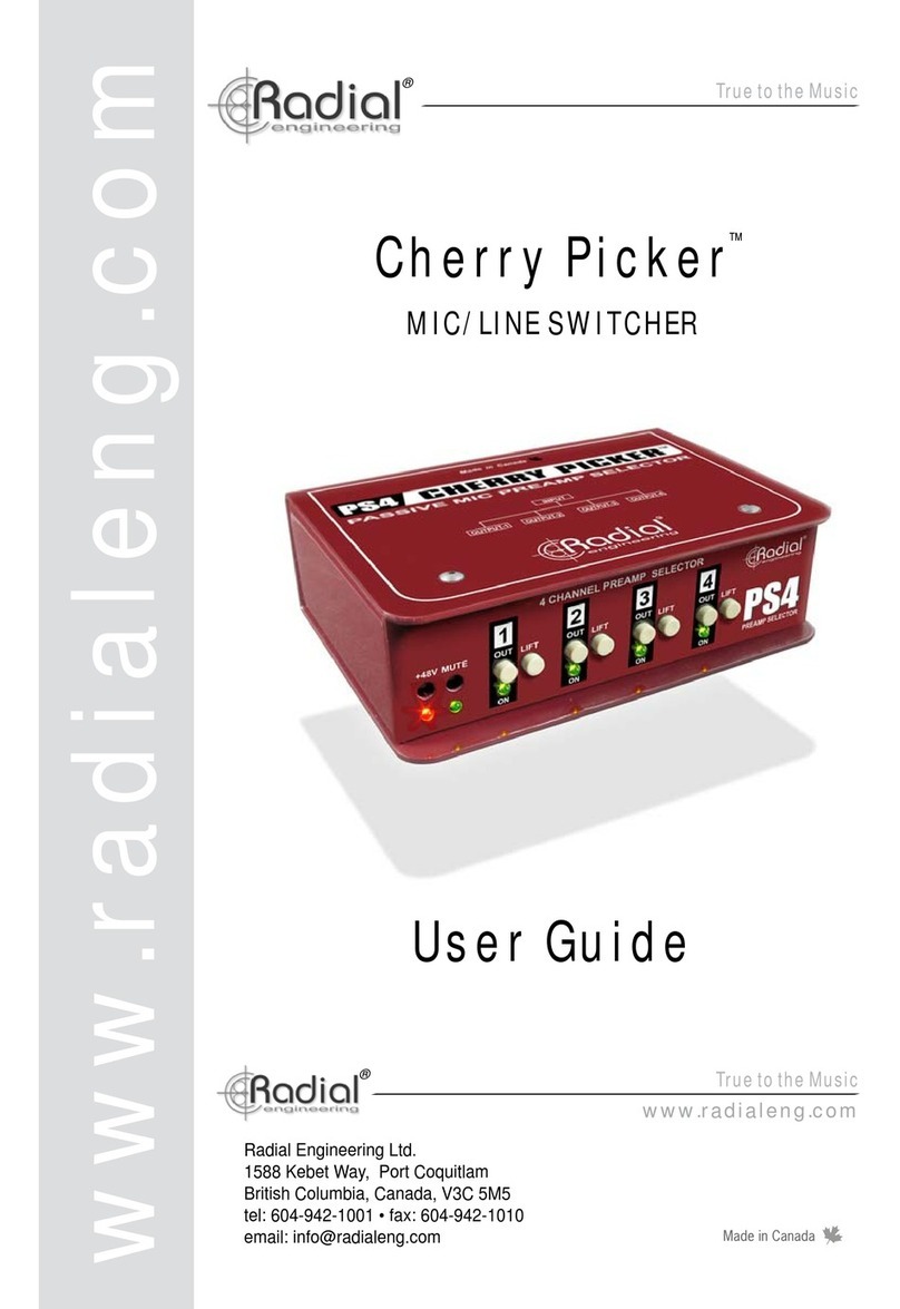 Radial Engineering Cherry Picker User manual