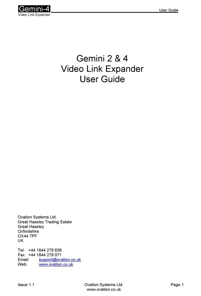 Ovation Systems Gemini 2 User manual