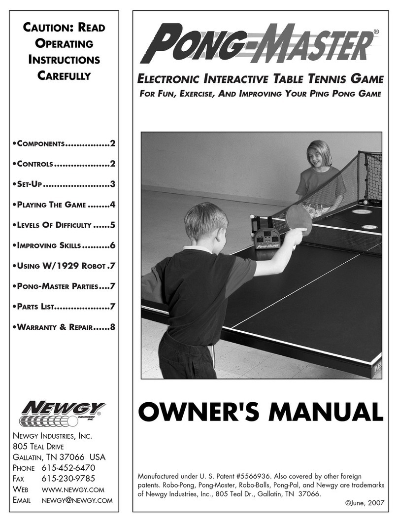 Newgy Industries Pong-Master owner's manual Newgy Industries Pong-Master owner's manual
