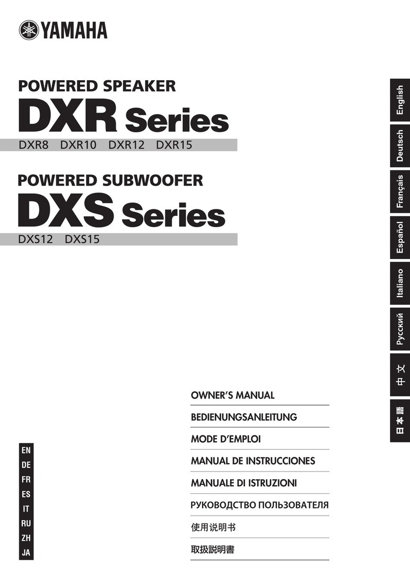 Yamaha DXR15 Operating and maintenance manual