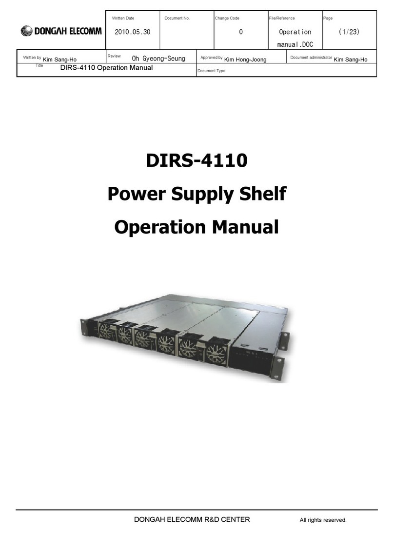 DONGAH ELECOMM DIRS-4110 Operation manual DONGAH ELECOMM DIRS-4110 Operation manual