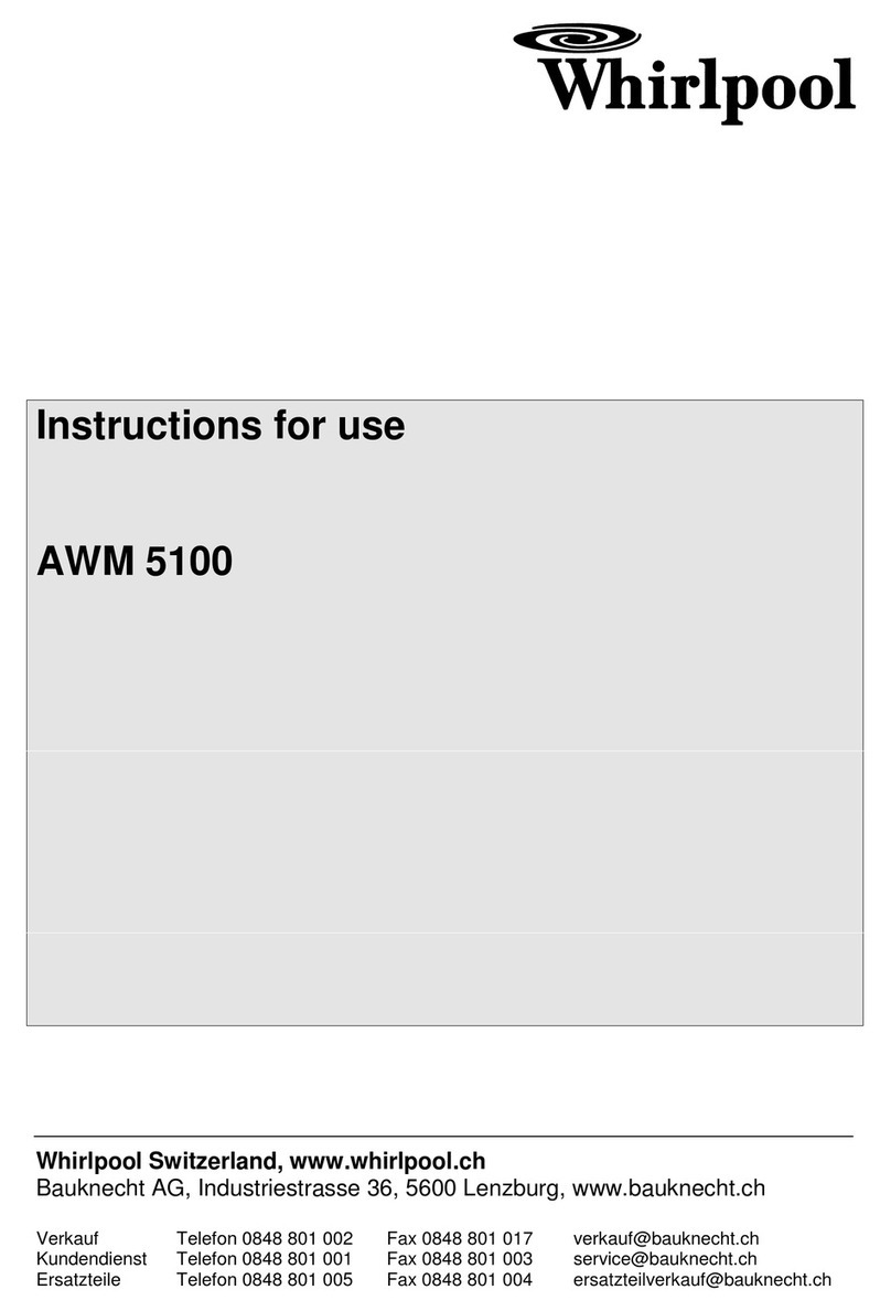 Whirlpool AWM 5100 Instructions for use