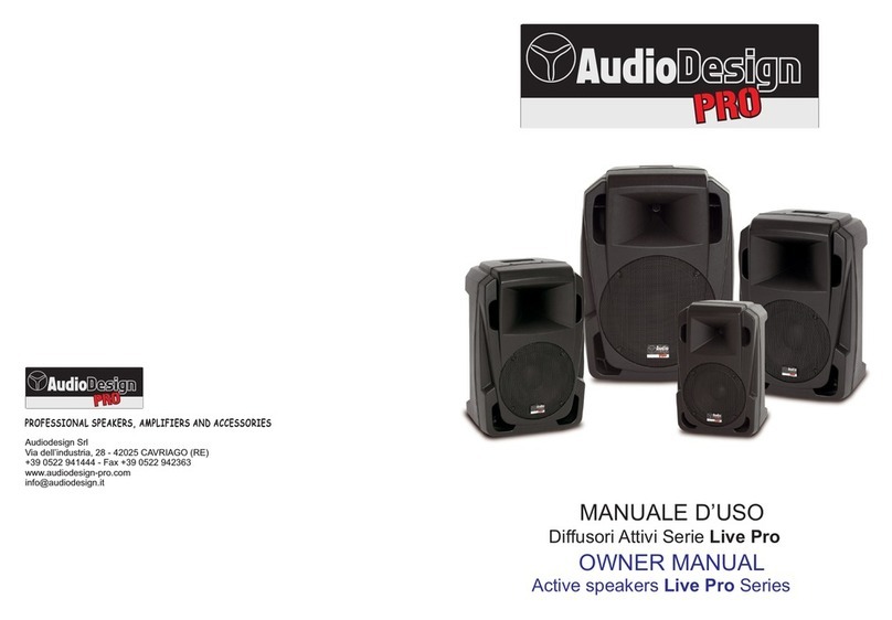Audio Design Pro Live Pro 15 User manual