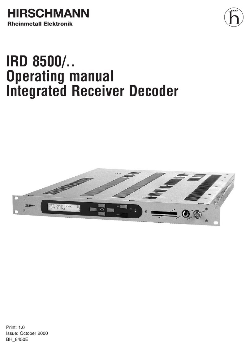 Hirschmann IRD 8500 operating manual