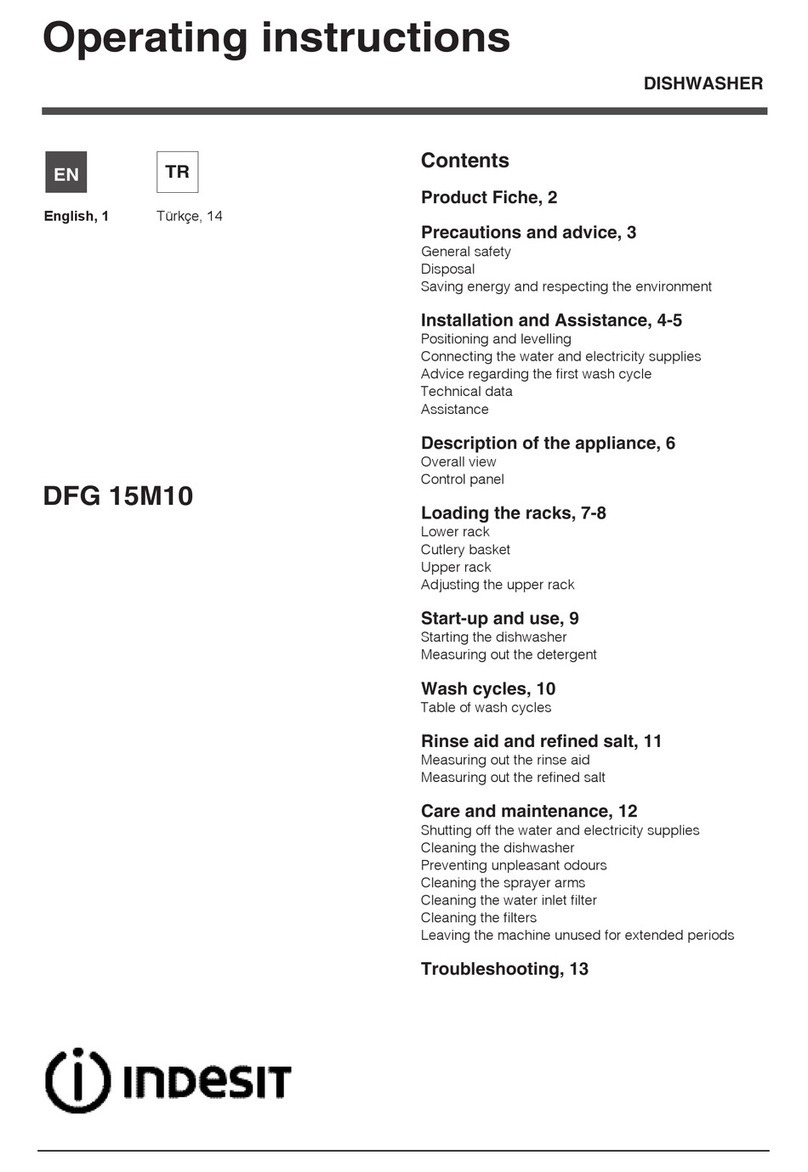 Indesit DFG 15M10 User manual