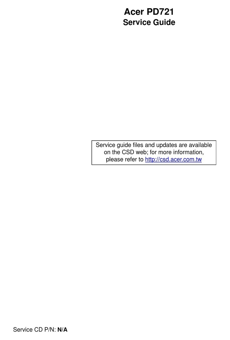 Acer PD721 User manual