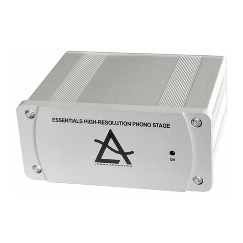 leema-acoustics Essentials High Resolution Phono Amplifier instruction manual leema-acoustics Essentials High Resolution Phono Amplifier instruction manual