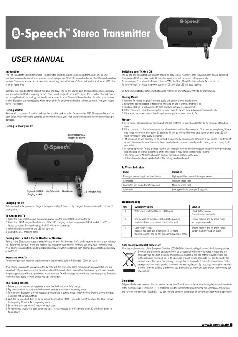 B-Speech Tx user manual