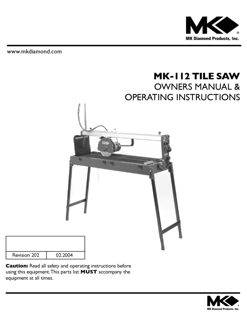 MK Diamond Products MK-112 Owner's manual & operating instructions