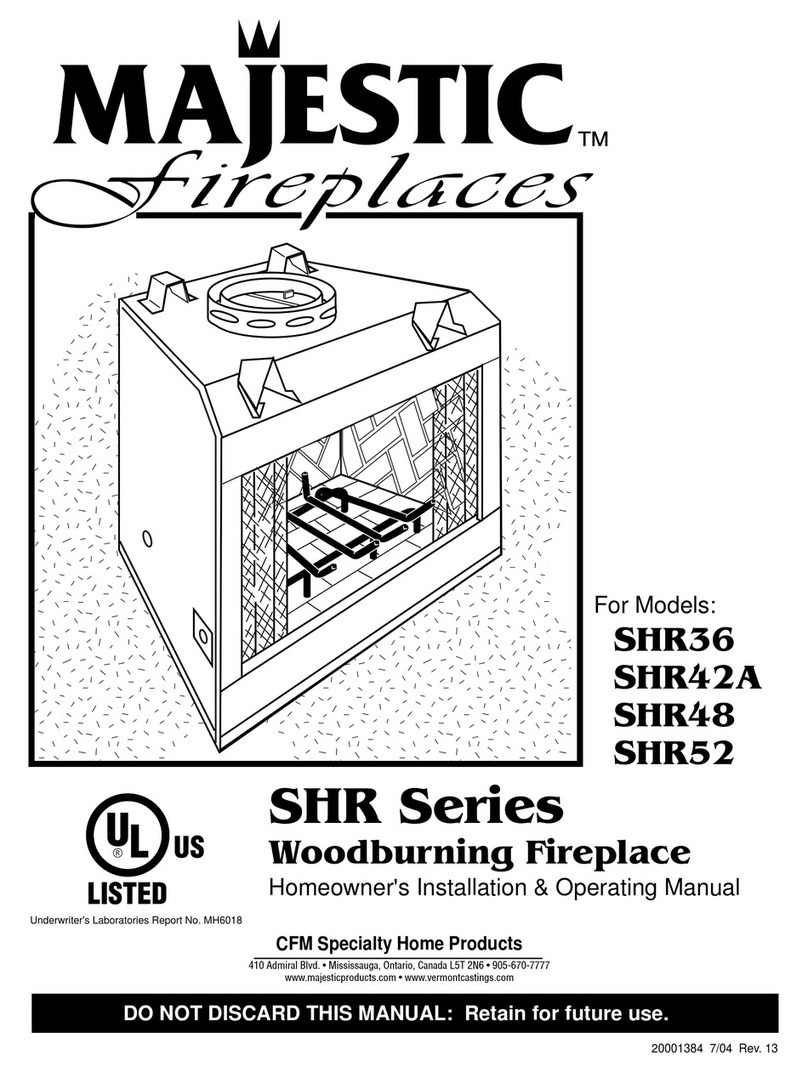 Majestic SHR36 Homeowner's installation & operating manual Majestic SHR36 Homeowner's installation & operating manual