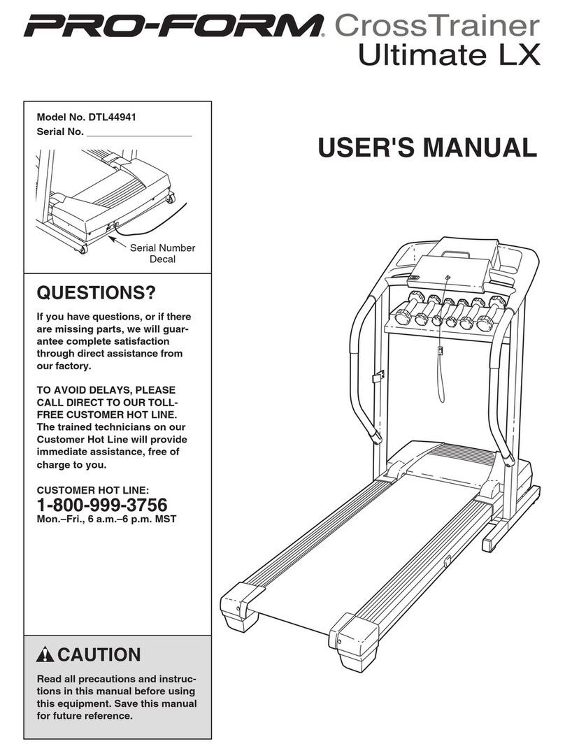 Pro-Form Ultimate LX DTL44941 User manual Pro-Form Ultimate LX DTL44941 User manual