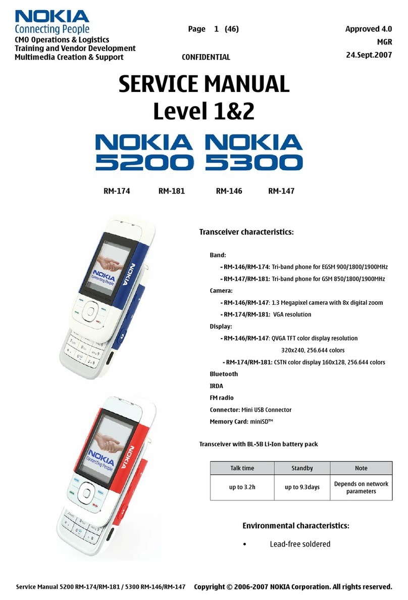 Nokia 5200 - Cell Phone 5 MB Service manual